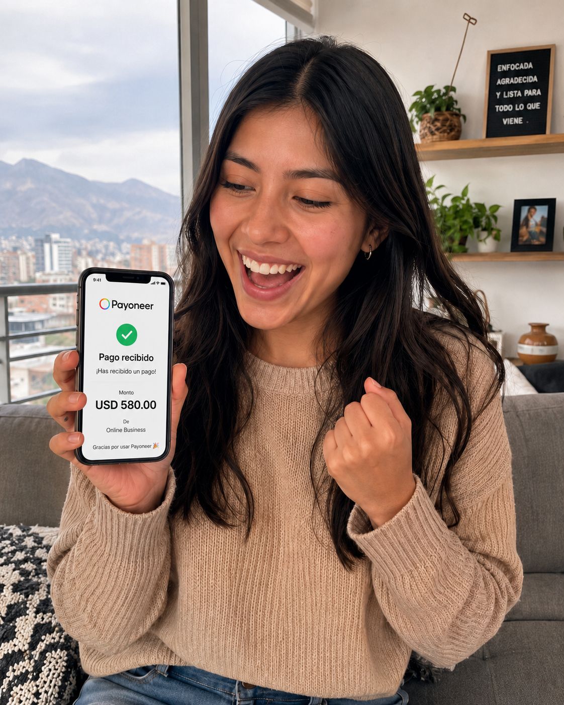 Pago recibido en el teléfono